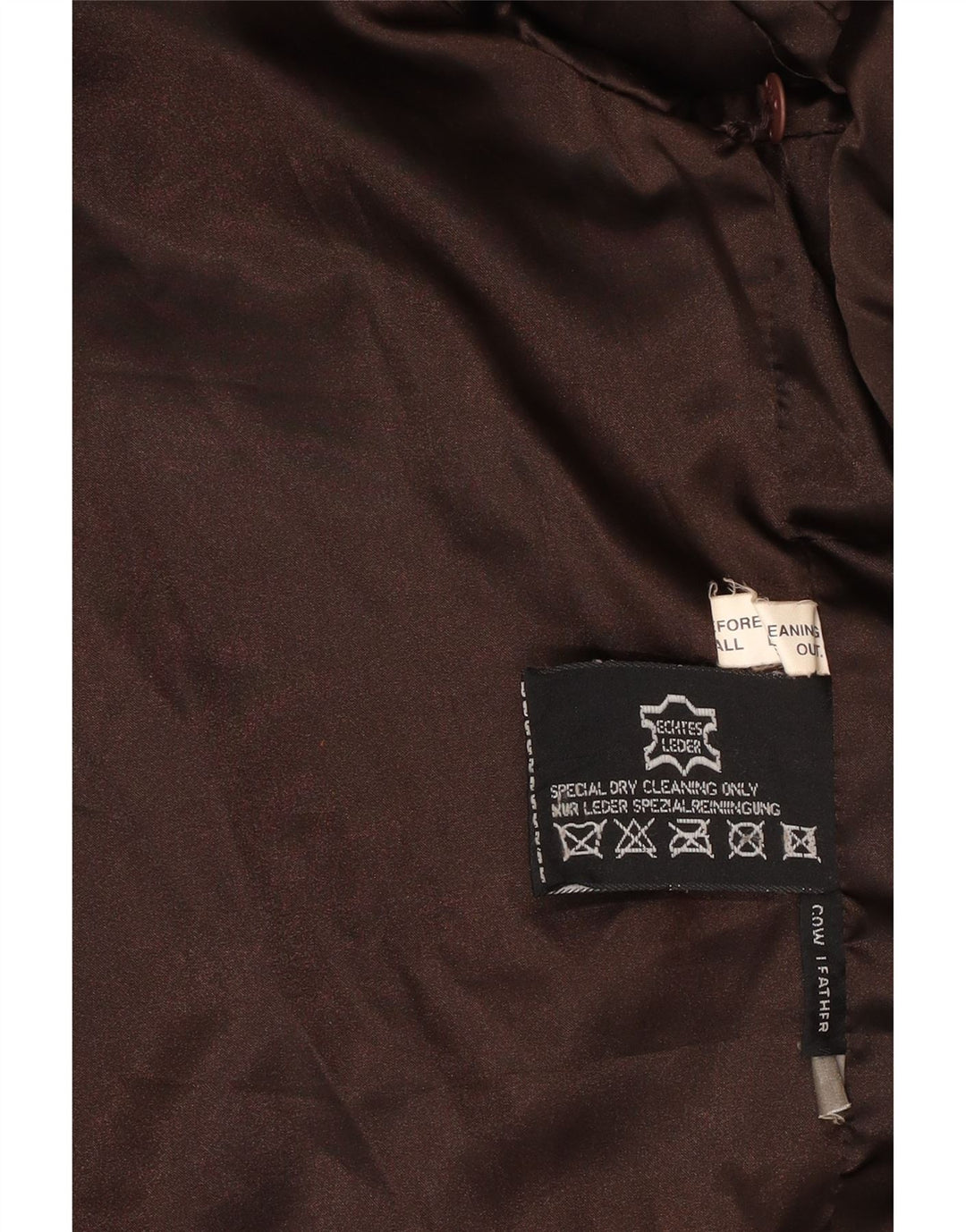 Męska kurtka skórzana VINTAGE UK 40 duża brązowa skóra