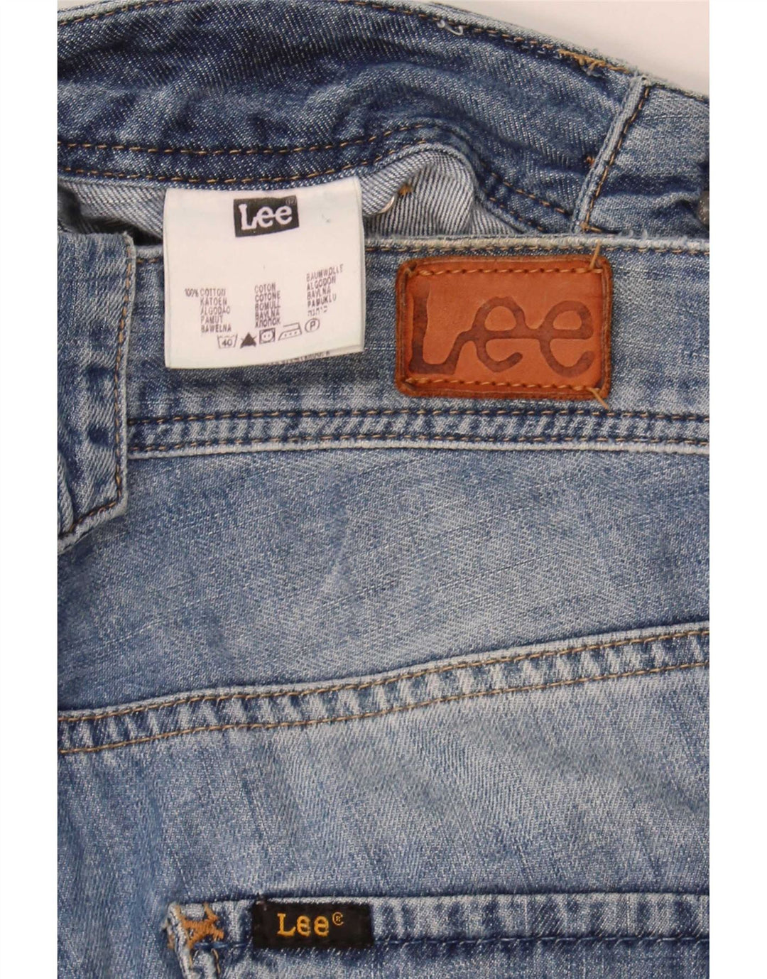 Damskie spodenki jeansowe Lee Chazey Cargo W27 Małe, niebieskie, bawełniane