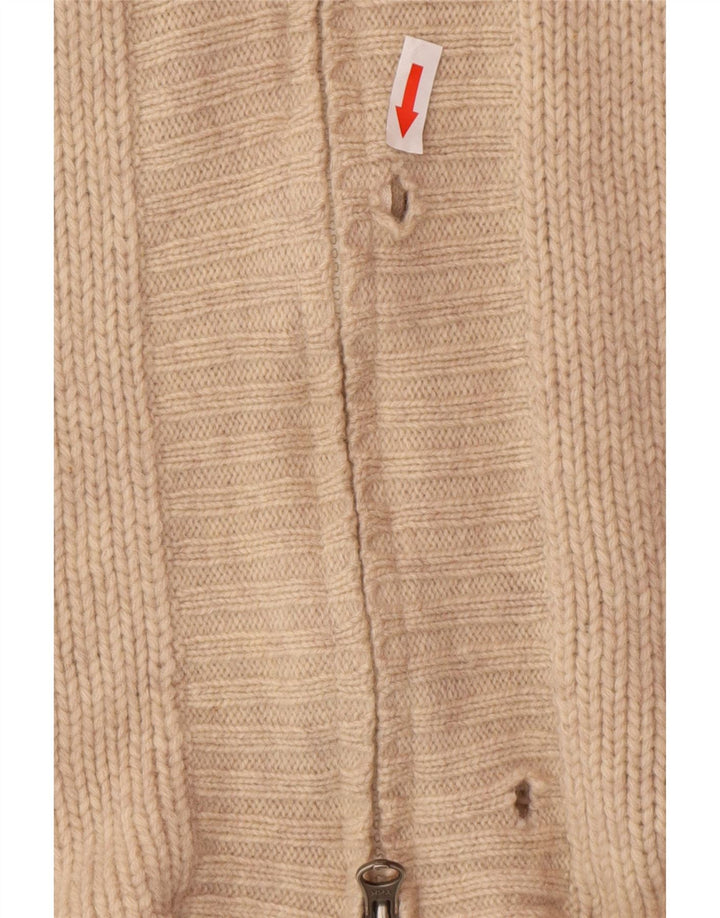 Damski sweter rozpinany White Stuff z długim rękawem, UK 12, średni beż