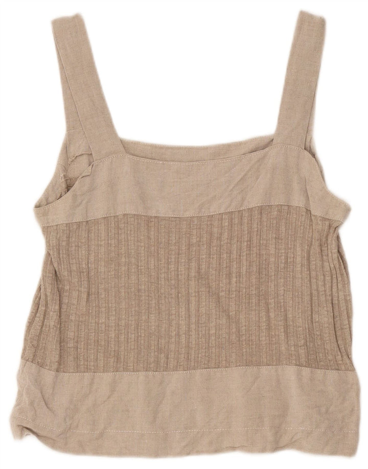 Vintage damski top na ramiączkach, UK 8, mały, szary, blok kolorów