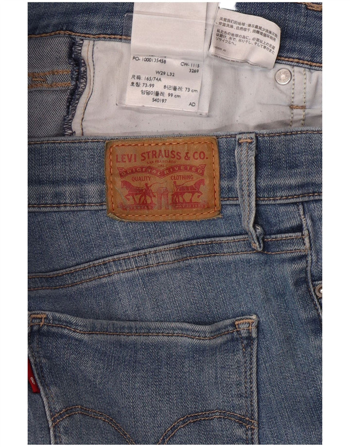 Damskie proste dżinsy Levi's W29 L30 Niebieskie bawełniane