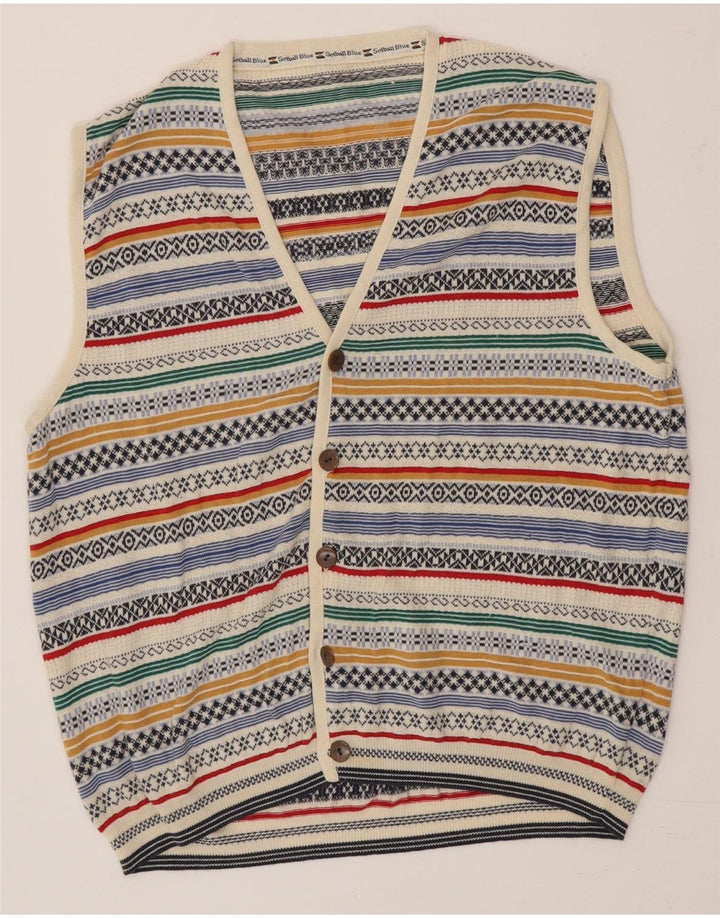 Gabriella Frattini Męski sweter rozpinany Średni wielokolorowy Fair Isle