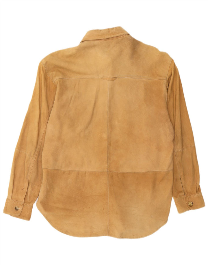 Zamszowa koszula damska Onyx EU 44 XL, brązowa skóra