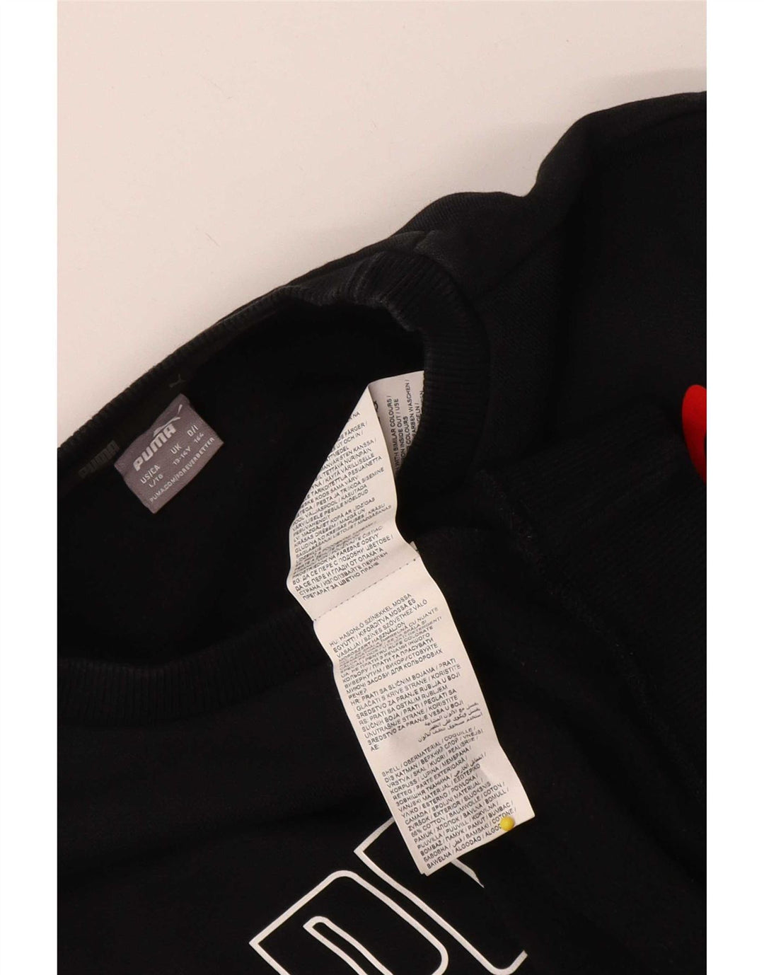 Chłopięca bluza z grafiką Puma, 13-14 lat, czarna, bawełniana