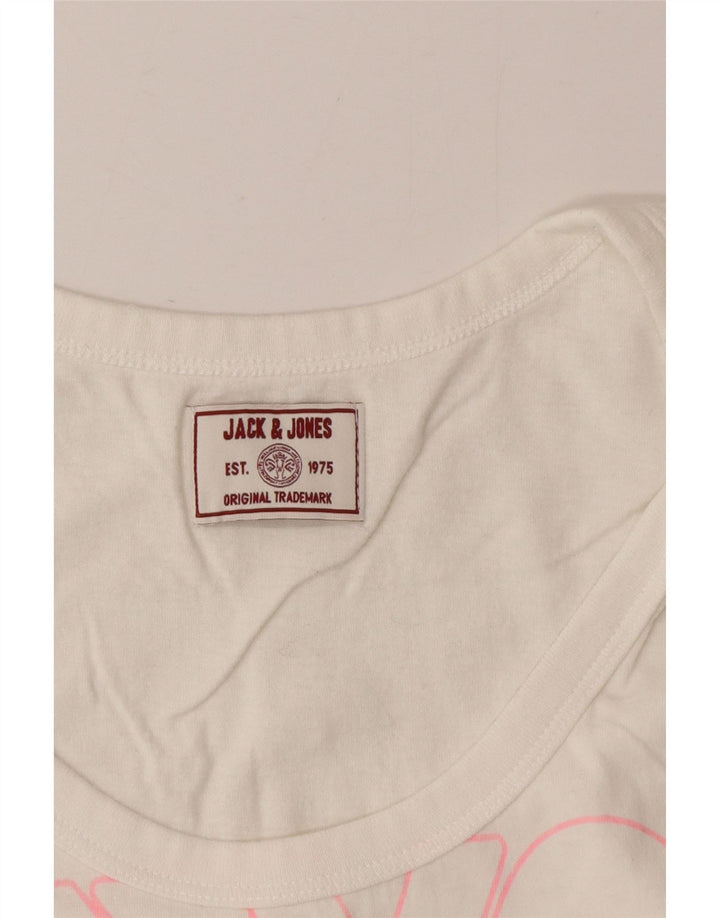 Męska kamizelka z grafiką Jack & Jones, mała, biała