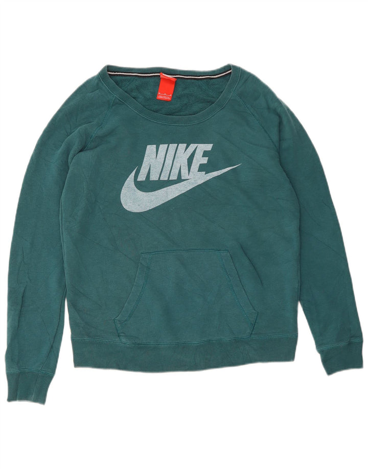 Damska bluza dresowa Nike Graphic UK 14, średnia, zielona bawełna