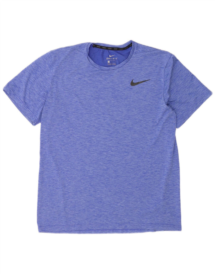 Męski T-shirt Nike Dri Fit, duży, niebieski, nakrapiany poliester