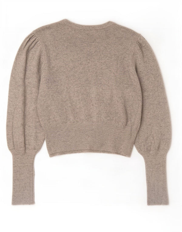 Damski sweter Zara Crop Boat Neck Sweter UK 16, duży, szary, nakrapiany akryl