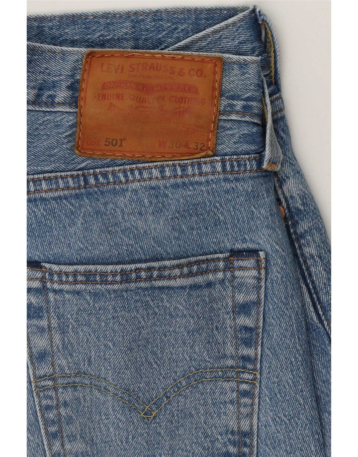 Męskie jeansy Levi's 501 Straight W30 L32 Niebieskie bawełniane