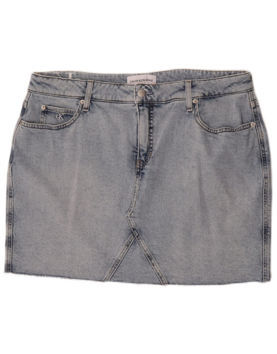 Damska mini spódniczka dżinsowa Calvin Klein W36 L17 niebieska