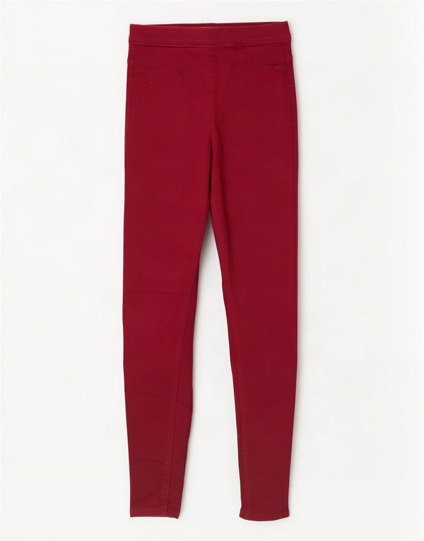 Marks & Spencer Damskie jeansy Jegging UK 8 Small W26 L30 Burgundowa bawełna