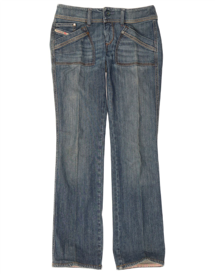 Diesel Damskie Reckfly Bootcut Jeansy W27 L32 Niebieskie Bawełniane