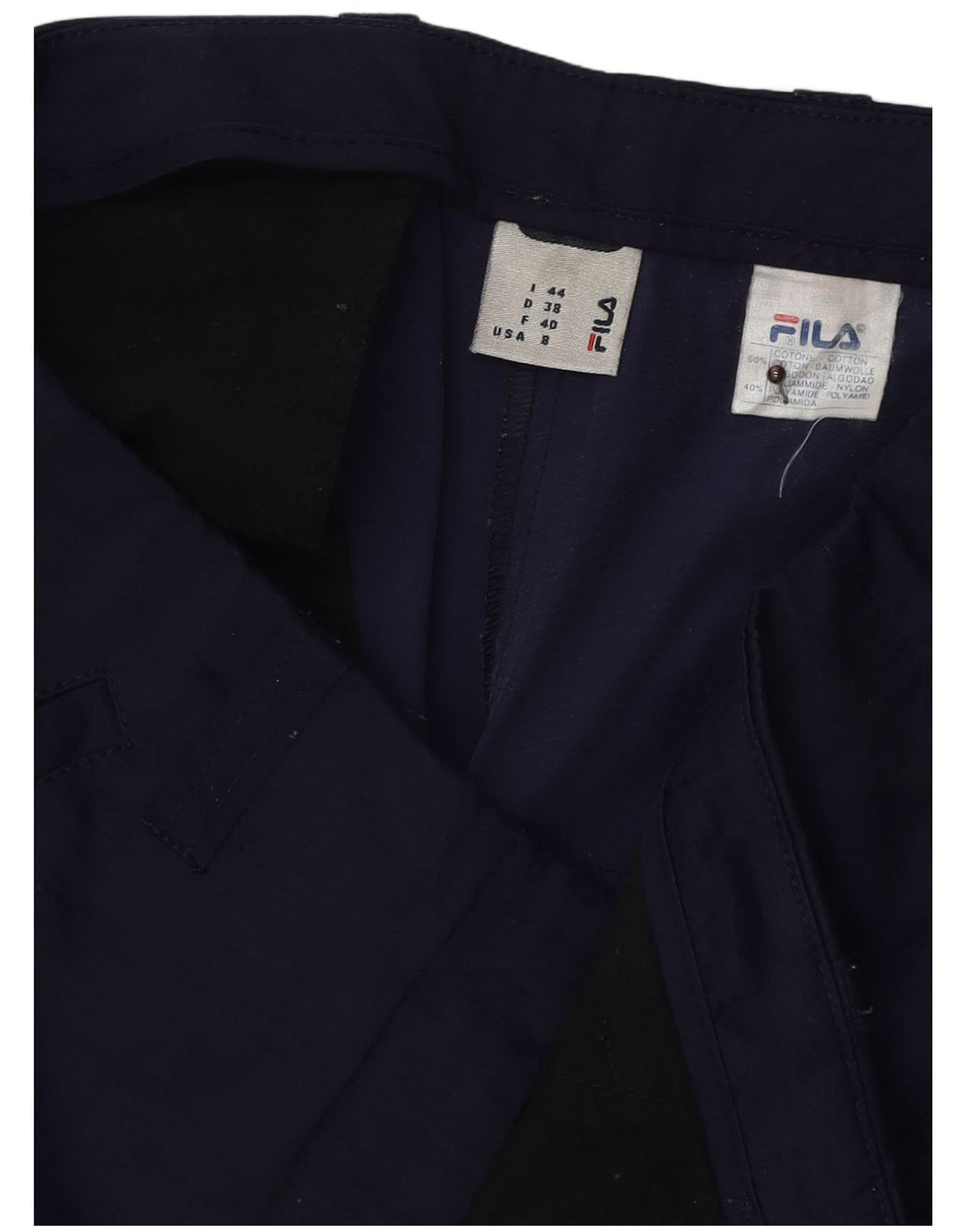 Damskie spodenki Chino FILA IT 44 Medium W30 Granatowa bawełna