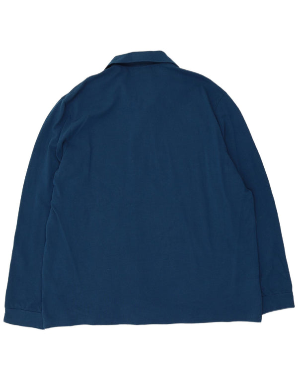 Męska koszulka polo Lacoste z długim rękawem i klasycznym krojem, rozmiar 8 3XL, niebieska bawełna