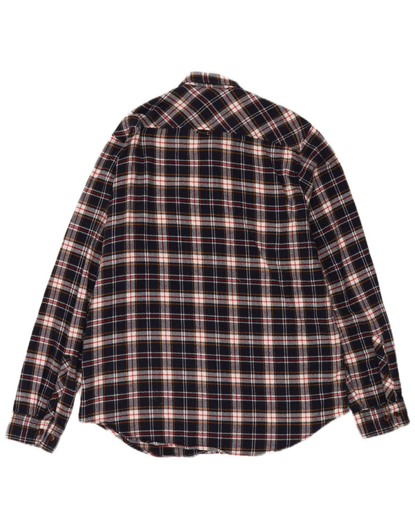 Męska koszula flanelowa Superdry o regularnym kroju XL, granatowa, bawełniana w kratkę