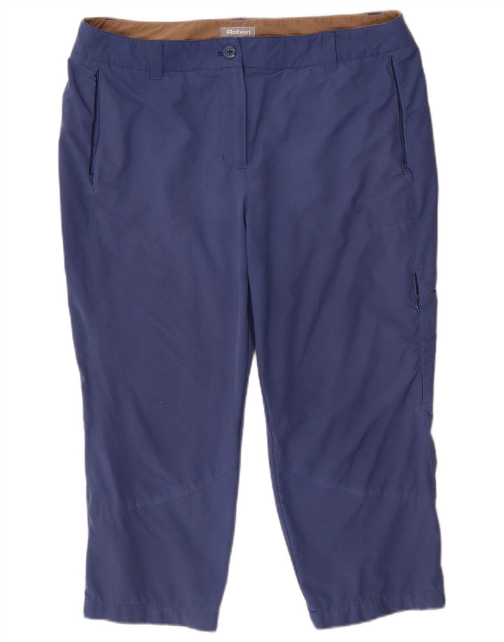 Damskie spodnie Cargo Capri Rohan UK 14 Large W36 L22 Niebieski poliamid