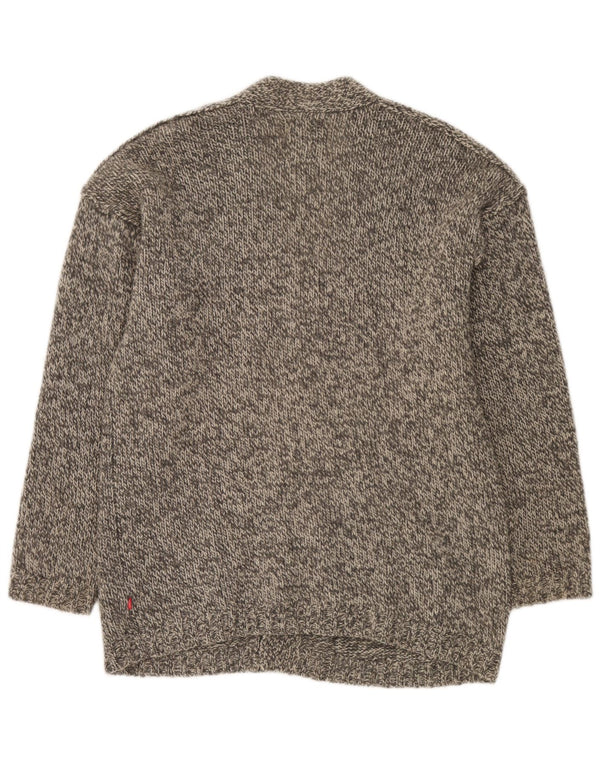 Sweter męski Jackpot, duży, szary, nakrapiany