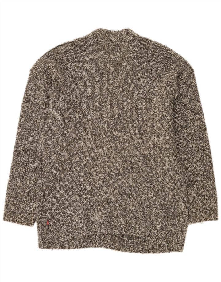 Sweter męski Jackpot, duży, szary, nakrapiany