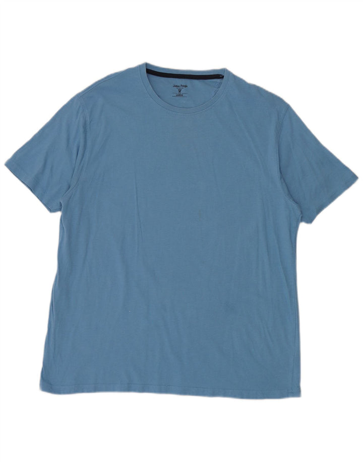 T-shirt męski James Pringle, duży, niebieski, bawełniany