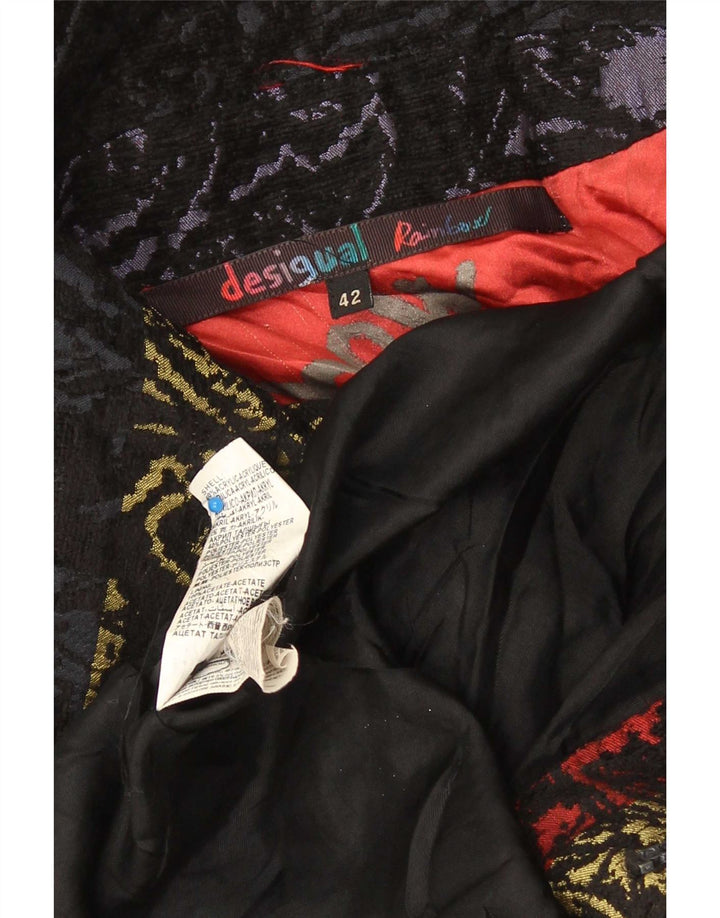 Desigual damski płaszcz EU 42, duży, wielokolorowy akryl Paisley