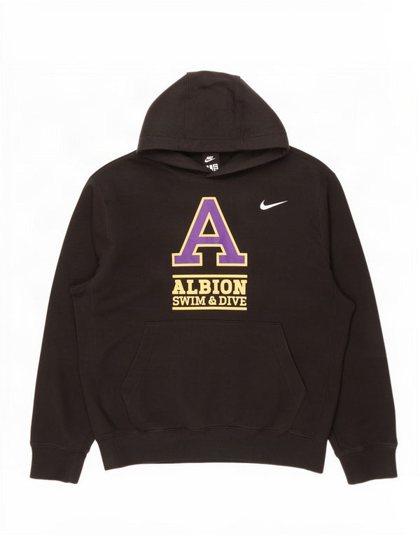 Męski sweter z kapturem Nike z grafiką, mały, czarny, bawełniany