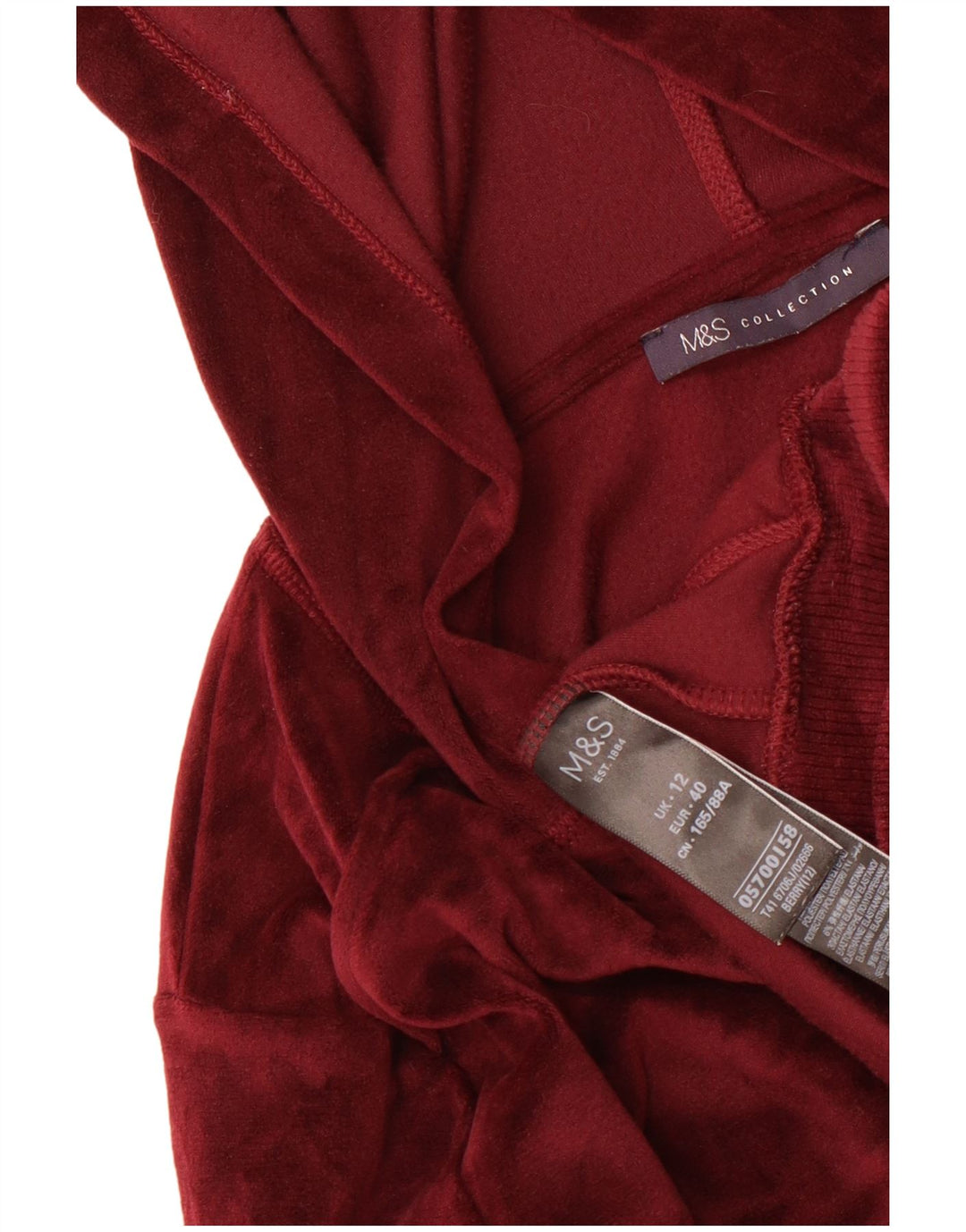 Marks & Spencer Damski sweter oversize z kapturem i zamkiem błyskawicznym, UK 12, średni burgund