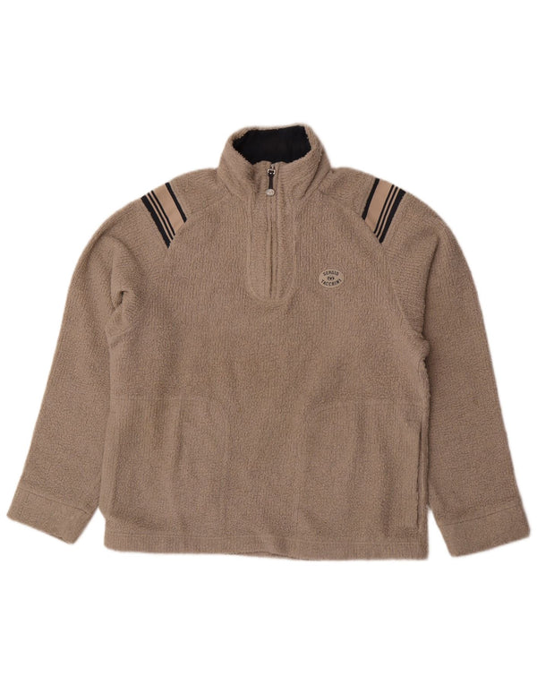 Męski sweter polarowy Sergio Tacchini z zamkiem błyskawicznym w średnie szare paski