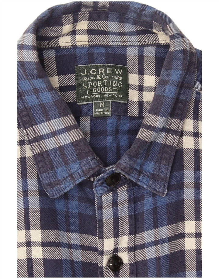 Męska koszula flanelowa J. Crew w średnią niebieską kratkę