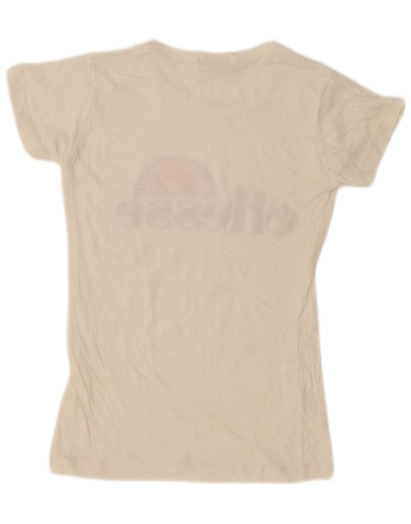 Damska koszulka graficzna Ellesse Top UK 12 Medium Off White