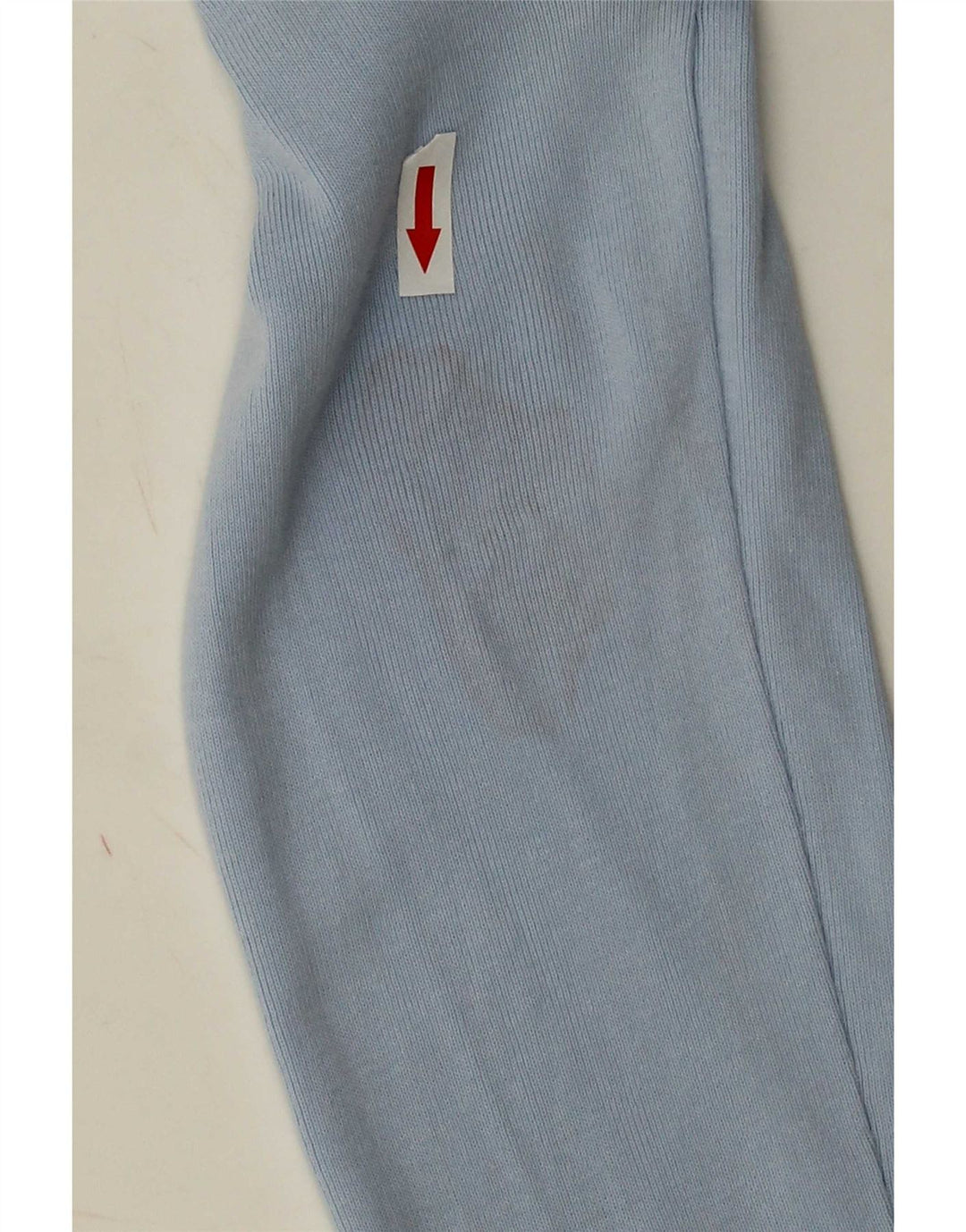 Sweter damski Benetton z dekoltem w kształcie litery V, UK 12, średni niebieski, bawełniany