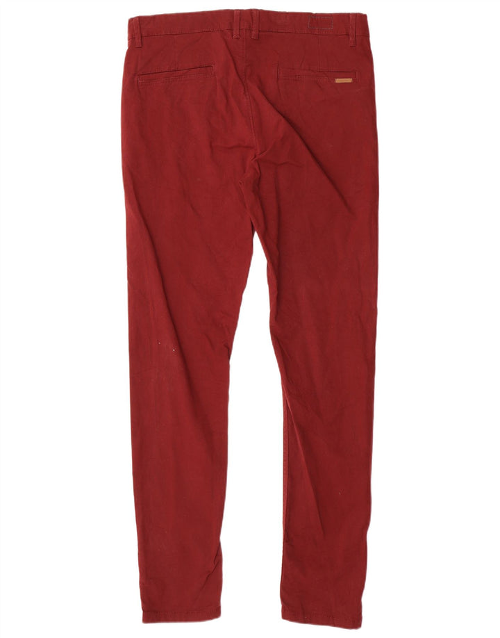 Męskie spodnie chino Zara EU 42 Medium W32 L30 Bordowe
