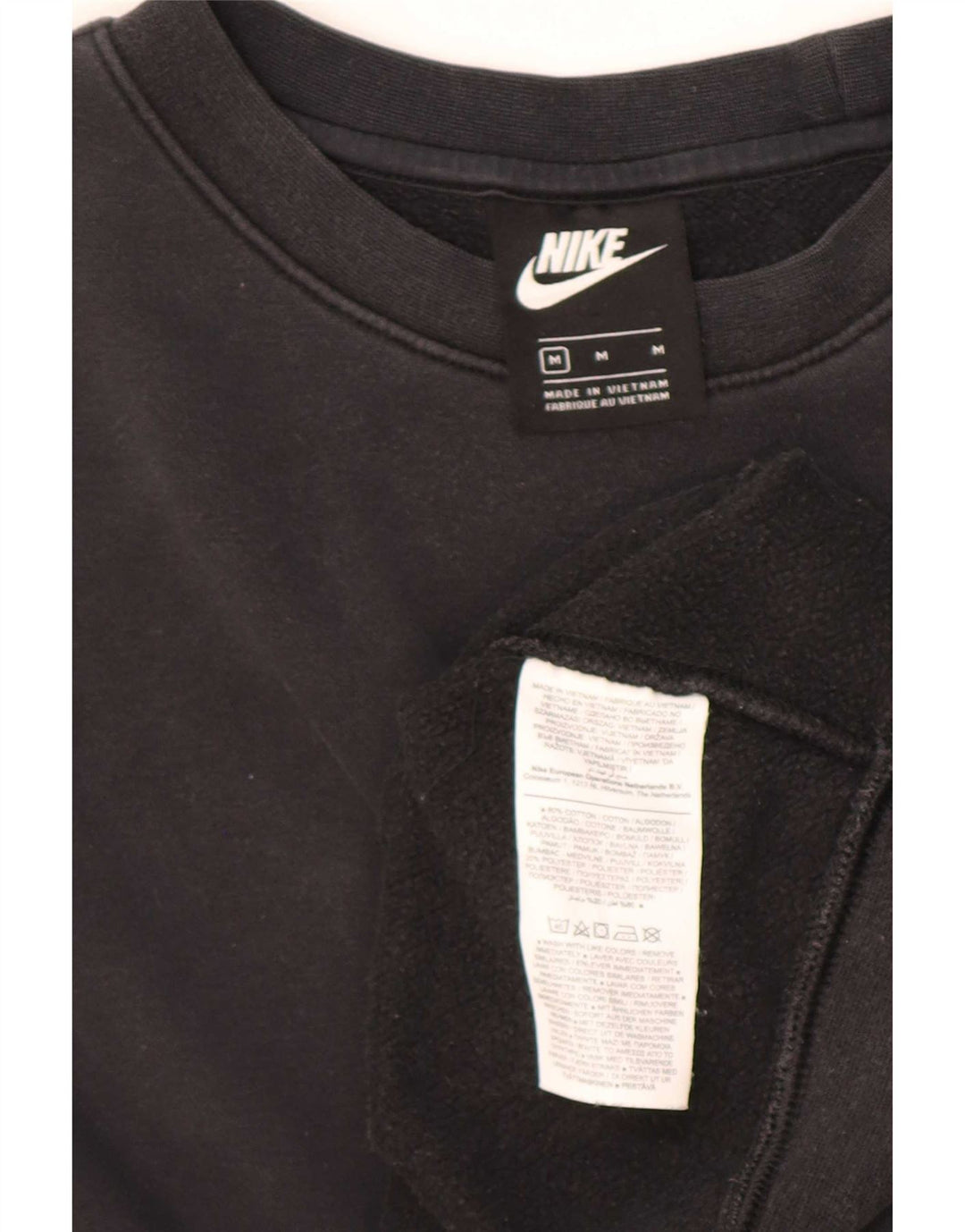 Męska bluza dresowa Nike o luźnym kroju, średnia czarna, bawełniana