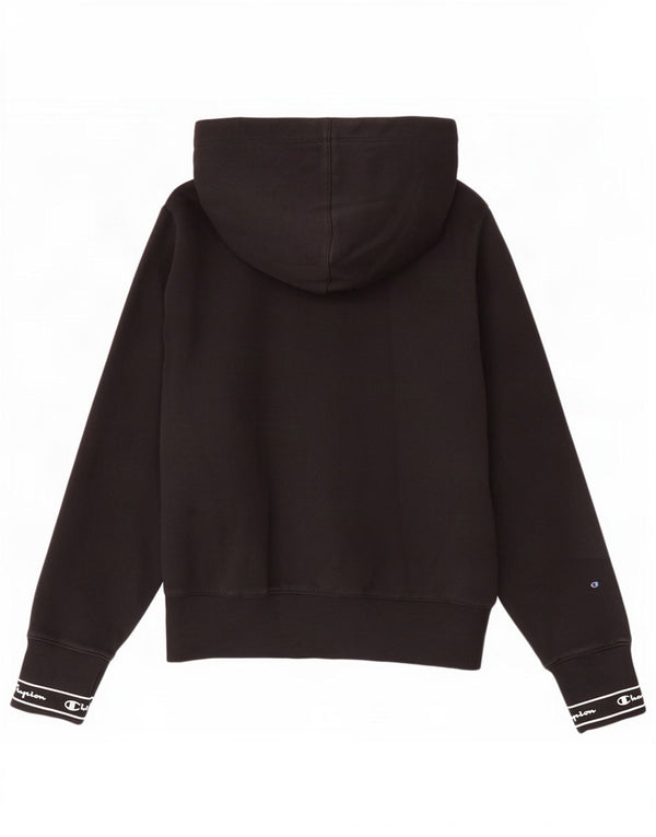 Damski sweter z kapturem Champion Graphic UK 10 Small, czarny, bawełniany