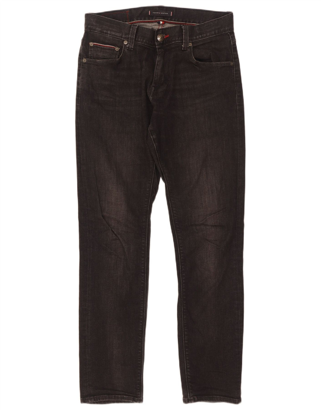 Męskie jeansy slim fit Tommy Hilfiger W30 L32 Czarne bawełniane