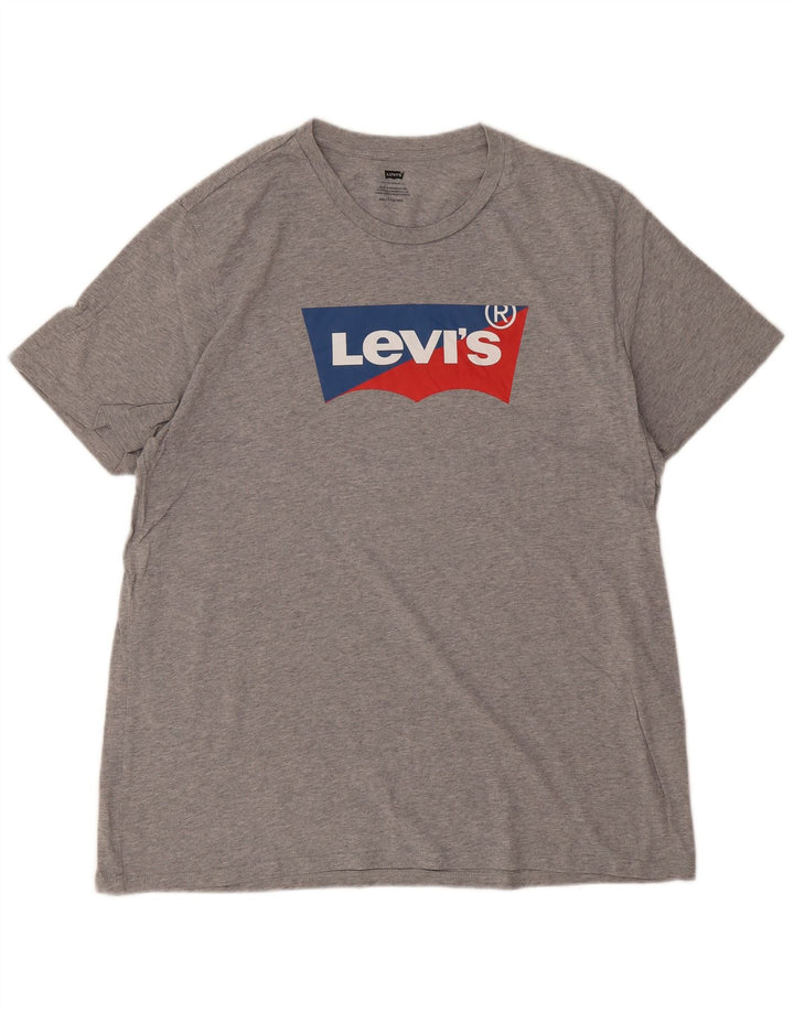 Męski T-shirt z grafiką Levi's Top 2XL Szara bawełna