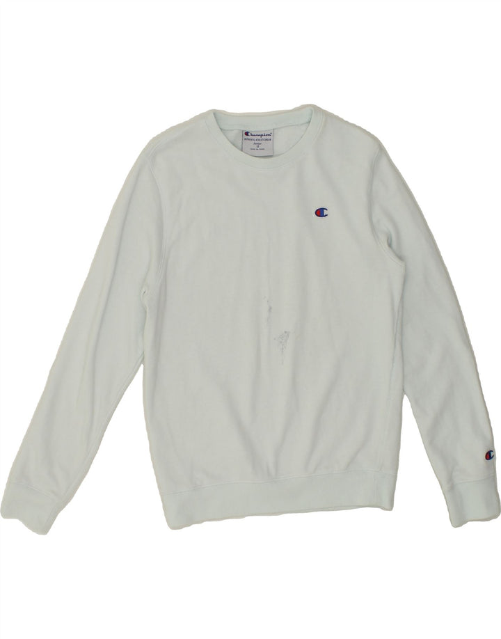 CHAMPION Boys Sweatshirt Jumper 11-12 Years Blue Cotton Vintage Champion and Second-Hand Champion from Messina Hembry 