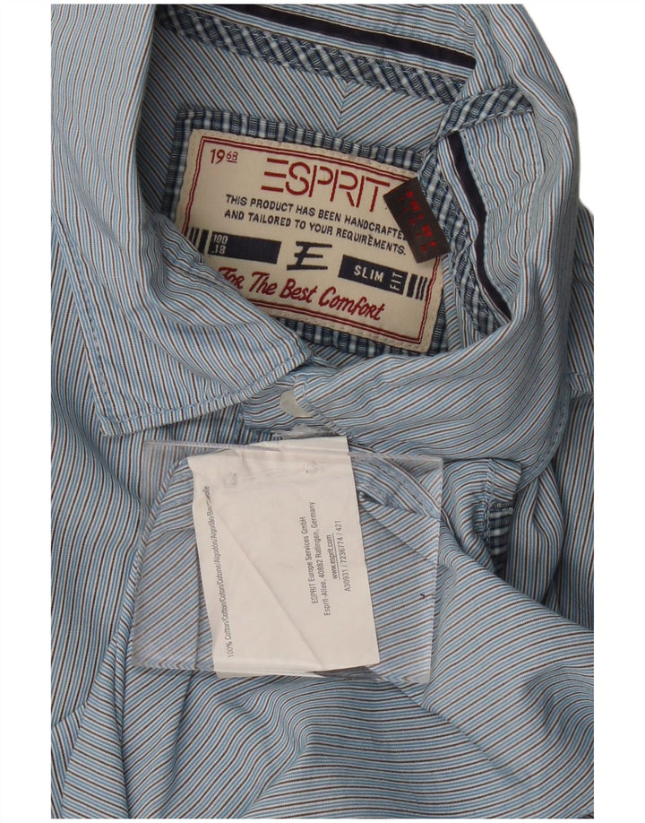 Koszula męska ESPRIT Slim Fit, duża niebieska w prążki