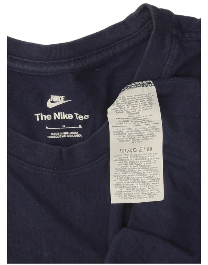 T-shirt męski Nike, duży, granatowy, bawełniany