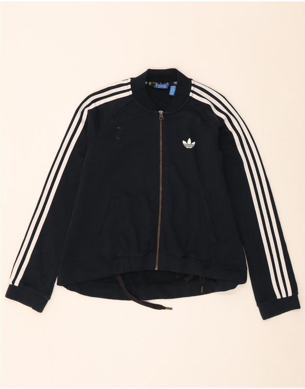 Damska kurtka dresowa Adidas Graphic UK 8 mała czarna bawełniana