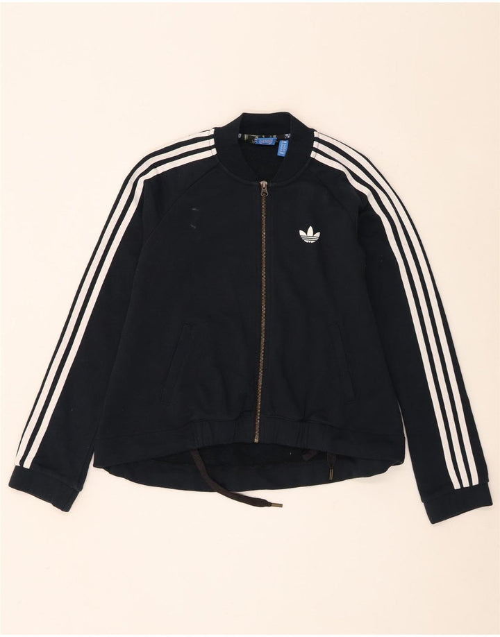 Damska kurtka dresowa Adidas Graphic UK 8 mała czarna bawełniana
