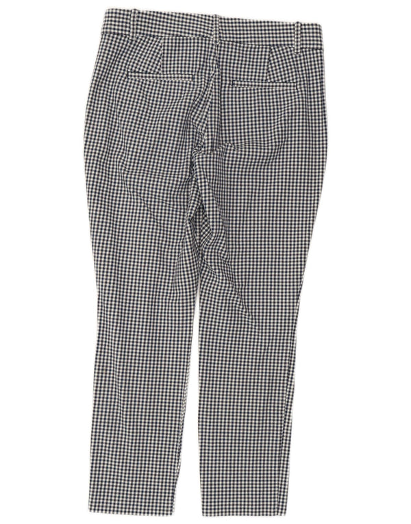 Damskie, obcisłe spodnie GAP UK 8 Small W30 L25 Granatowa kratka