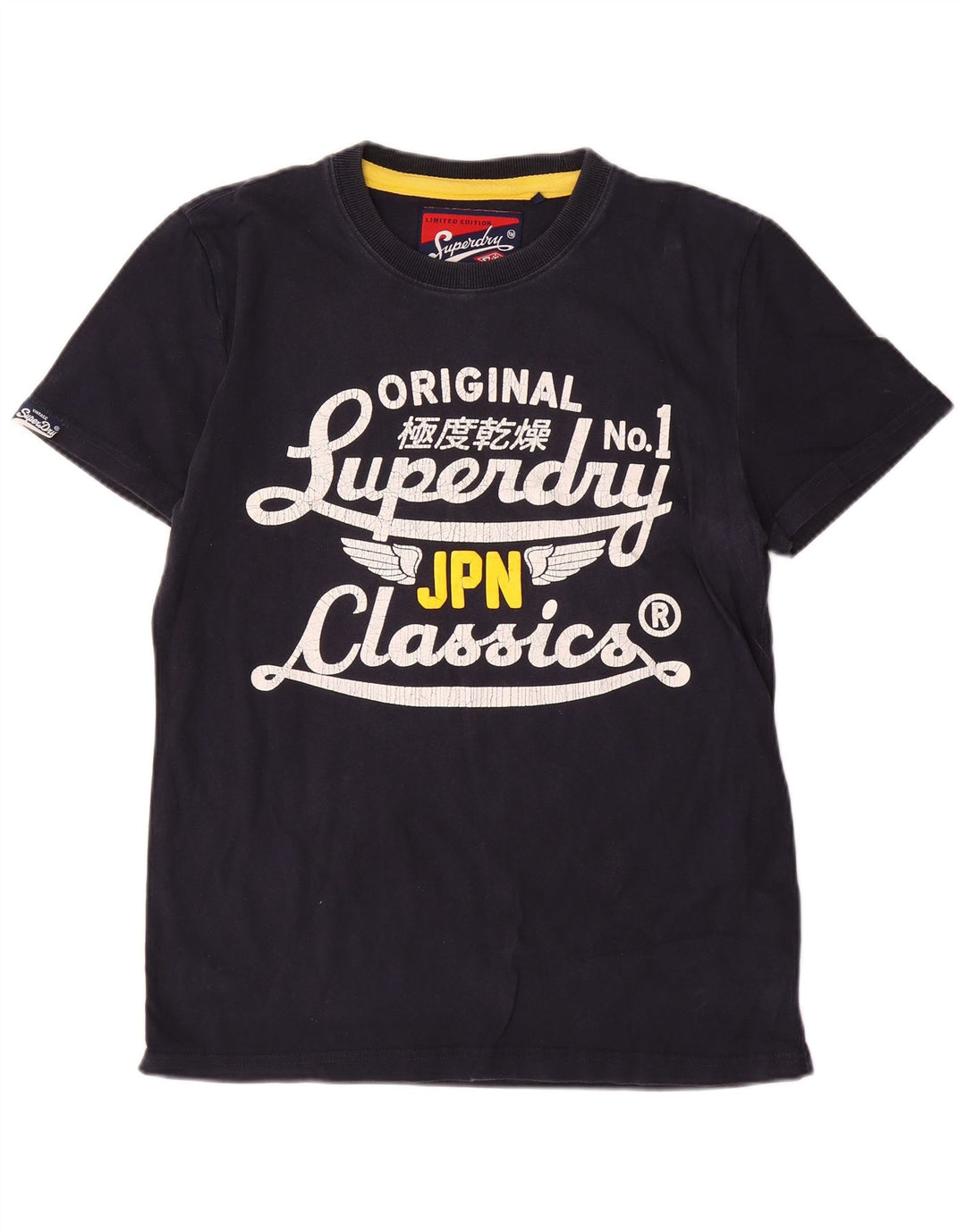 Męski T-shirt z grafiką Superdry, duży, granatowy, bawełniany