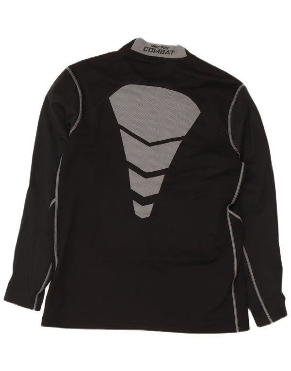 Męska koszulka Nike Dri Fit z długim rękawem XL, czarna, z blokami kolorów, poliestrowa