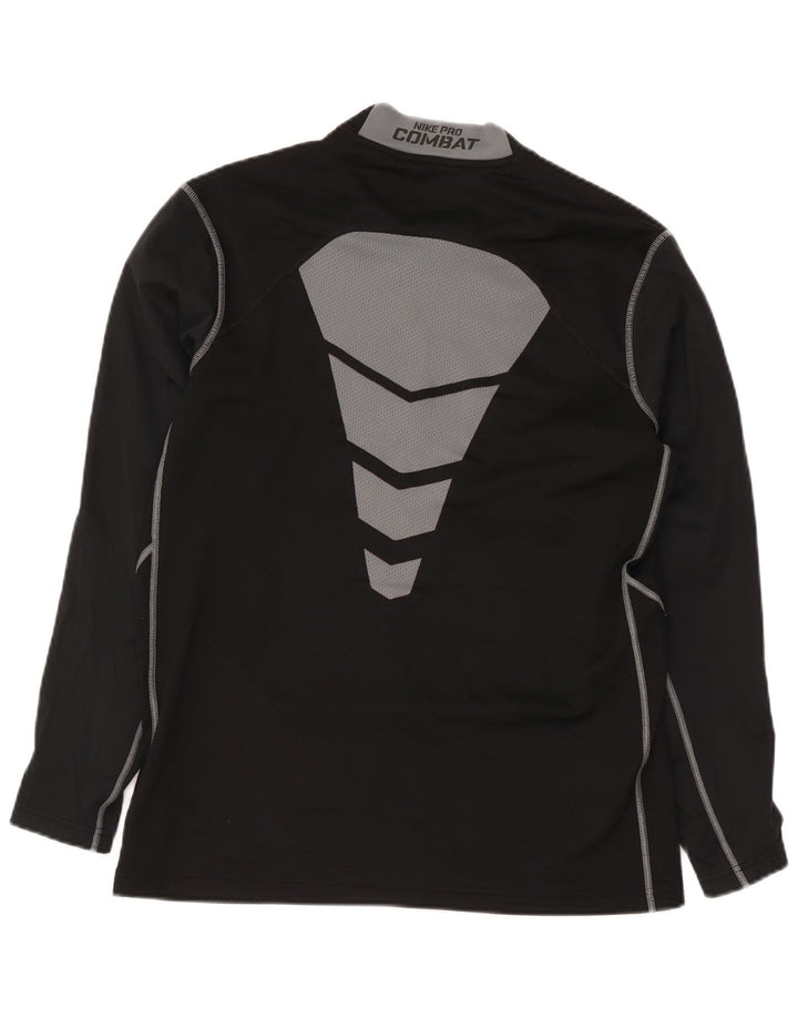 Męska koszulka Nike Dri Fit z długim rękawem XL, czarna, z blokami kolorów, poliestrowa