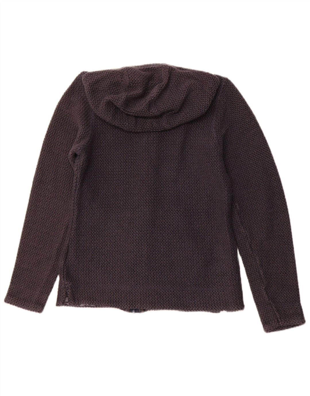 Damski sweter z kapturem i zamkiem WEIRD FISH UK 10, mały, granatowy, bawełniany