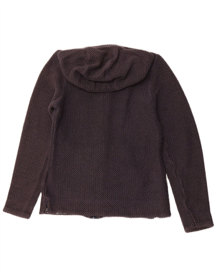 Damski sweter z kapturem i zamkiem WEIRD FISH UK 10, mały, granatowy, bawełniany