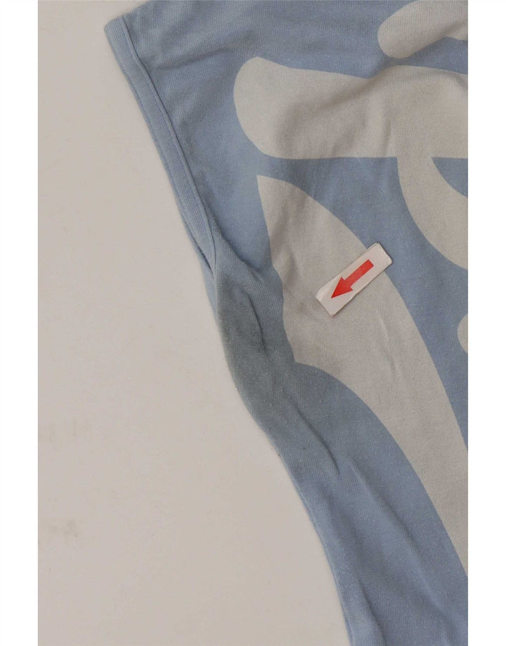 Damski top Puma Graphic na jedno ramię UK 12, średni niebieski, bawełniany