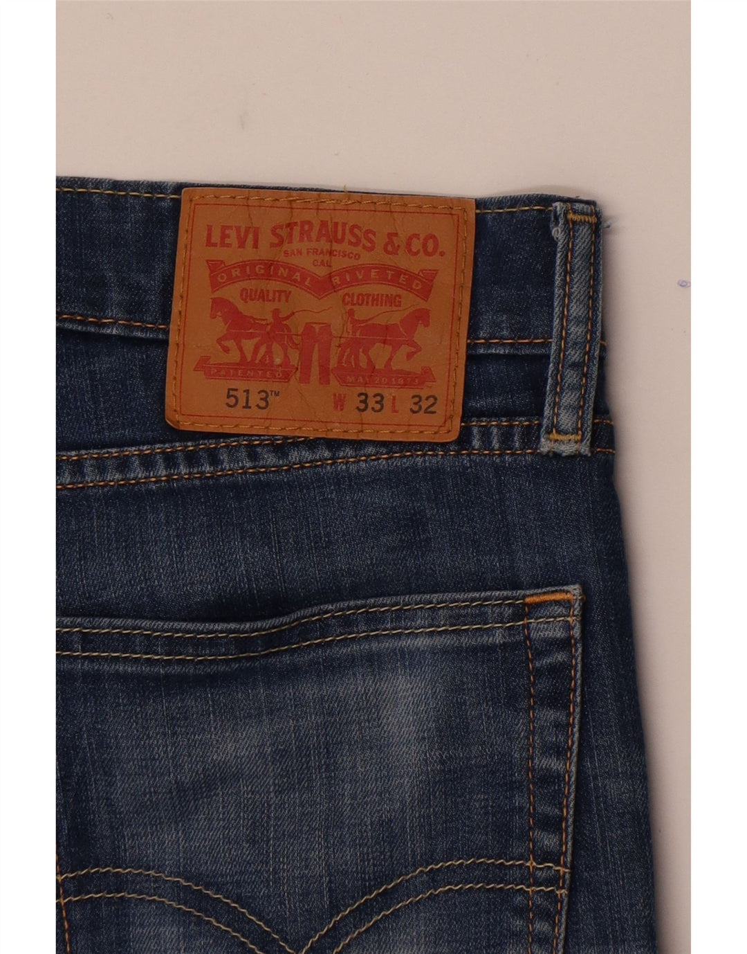 Męskie jeansy Levi's 513 Slim Straight W33 L29 Niebieskie
