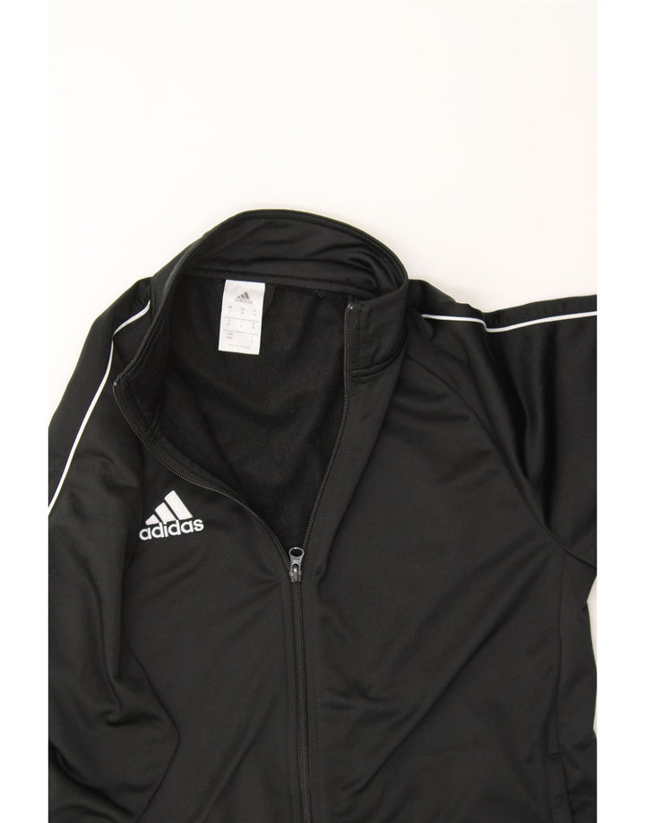 ADIDAS Womens Tracksuit Top Jacket UK 14 Medium Black Polyester Vintage Adidas and Second-Hand Adidas from Messina Hembry 