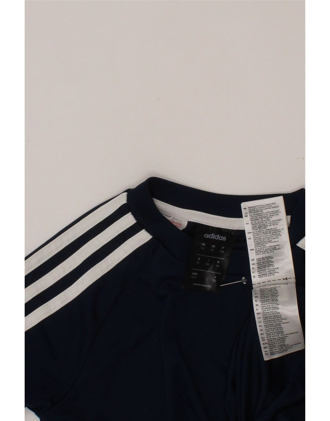 Chłopięcy T-shirt ADIDAS Climalite 7-8 lat, granatowy, poliester